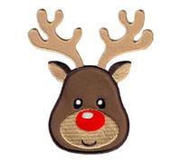 PatchMommy Toppa Termoadesiva Renna Patch Ricamate per Ferro da Stiro o per Cucire per Natale - Toppe Adesive per Vestiti, Applicazioni per Tessuti Bambini