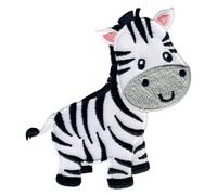 PatchMommy Toppa Termoadesiva Zebra Patch Ricamate per Ferro da Stiro o per Cucire - Toppe Adesive per Vestiti, Applicazioni per Tessuti Bambini