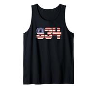 Patchogue New York 934 Codice Area American Flag Patriot Canotta