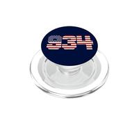 Patchogue New York 934 Codice area American Flag Patriot PopSockets PopGrip per MagSafe