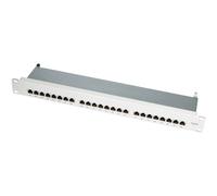 LogiLink Professional PrimeLine Cat.6 (250 MHz) Pannello di distribuzione 19", STP (schermato) 24 porte (RJ45) NP0040A, grigio chiaro