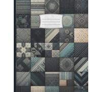 Patchwork Arctic Calm - Composition Notebook: Boho Lined Journal with Numbered Pages and Index | 120 Pages for Writing, Reflection, Morning Pages & More | Cool Vintage Textile Cover
