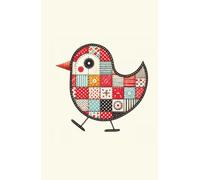 Patchwork Bird Vibes: Quilted Notebook for Notes & Daydreams | A colorful and crafty bird-themed notebook for creative thinkers of all ages.