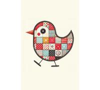 Patchwork Bird Vibes: Quilted Notebook for Notes & Daydreams | A colorful and crafty bird-themed notebook for creative thinkers of all ages.
