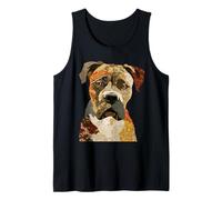 Patchwork Cane Corso Boho Collage Quilt Art Graphic Canotta