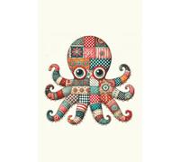 Patchwork Octopus Joy: Quilted Animal Notebook for Fun & Ideas | A colorful and quirky notebook inspired by patchwork sea life, perfect for writing, doodles, and daydreams.