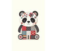 Patchwork Panda Notebook: Cute Quilted Animal Journal for Girls | Adorable and creative notebook featuring a panda with stitched patterns - perfect for writing, doodling, or school notes.
