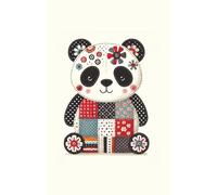 Patchwork Panda Notebook: Cute Quilted Animal Journal for Girls | Adorable and creative notebook featuring a panda with stitched patterns - perfect for writing, doodling, or school notes.