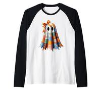 Patchwork Quilter Autunno Fantasma Bow Quilt Block Autunno Quilting Maglia con Maniche Raglan