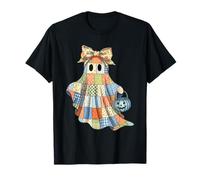Patchwork Quilter Autunno Fantasma Bow Quilt Block Autunno Quilting Maglietta