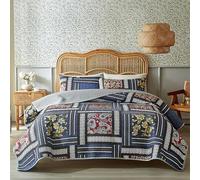 Patchwork reversibile patchwork floreale set di copertina trapuntata in microfibra leggera di grandi dimensioni per tutta la stagione decorazioni per la fattoria design morbido A 176 * 230cm