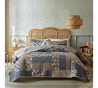 Patchwork reversibile patchwork floreale set di copertina trapuntata in microfibra leggera di grandi dimensioni per tutta la stagione decorazioni per la fattoria design morbido D 230 * 230cm