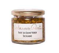 Patè di olive verdi siciliane in olio extravergine d'oliva - Vaso da ml. 212 - produzione artigianale Conserve Conti