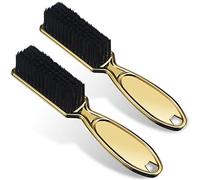 Patelai 2 pezzi Spazzola per pulire le lame del tagliacapelli, spazzola per unghie, spazzola per lo styling per sfumature, punte, trimmer, per salone di manicure (Oro)