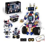 PATEMZON 5 in 1 Technic Robot per Bambini, STEM Telecomandati Robot con Controllo Remoto e App Controllata, RC Set Robotico Programmabile Giocattolo Creativo Regalo per Ragazzi e Ragazze