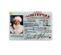 Patente di guida persa della slitta di Babbo Natale, patente di guida di Babbo Natale, patente di Babbo Natale, licenza di carta d'identità di Babbo Natale persa, Babbo Natale