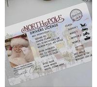 Patente di guida ufficiale di Babbo Natale, regalo di Natale per bambini, carta d'identità da collezione con approvazione della slitta