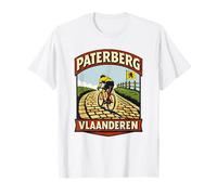 Paterberg Vlaanderen Fiandre Ciclismo Retro Cobblestone Maglietta