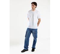 paterson T-shirt girocollo da uomo in cotone - bianco