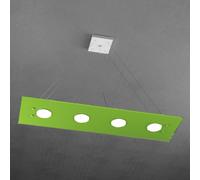PATH SOSPENSIONE 4+3 LUCI BIEMISSIONE RETTANGOLARE VERDE 1141-S4 R+3-VE