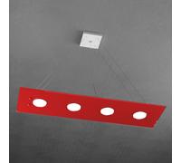 PATH SOSPENSIONE 4 LUCI RETTANGOLARE ROSSO 1141-S4 R-RO
