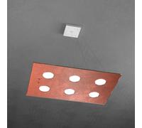 PATH SOSPENSIONE 6 LUCI FOGLIA RAME 1141-S6 R-FR