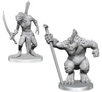 Pathfinder Deep Cuts Miniature Xulgath Skirmisher & Stoneliege (W26)