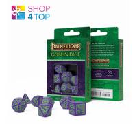 Pathfinder Roleplaying Gioco Goblin Dadi Set Paizo Q-Workshop Viola & Verde