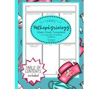 Pathophysiology Blank Study Templates | For Nursing and Medical Students | Table of Contents Included