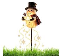 Pathway di Natale Pupazzo di neve Luce solare della stringa | Lampade da giardino per le vacanze per cortile patio esterno portico balcone festa raduno vialetto sentiero