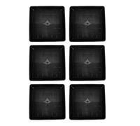 Pathway Maker Stampo, Grande Design a Quattro Lati (Black Set (6-Pack)) | Realizzato in plastica ABS, adatto al cemento, facile da usare, ideale per giardini e terrazzi