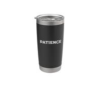 Patience Positive Mindset Classico Distressed Uomini Donne Bicchiere termico in acciaio inox doppia parete