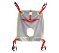 Patient Lift Sling，Shower Sling，Full Body Mesh Commode Patient Lift Sling, Patient Lift Aid， Lift Sling for Toileting，507Lb Weight Capacity M(M)