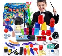 PATIFEED Kit di Magia, 60 Giochi di Magia per Bambini, Trucchi Magia con Istruzioni per Bambini di età Compresa tra i 6, 7, 8, 9, 10 e 11 Anni