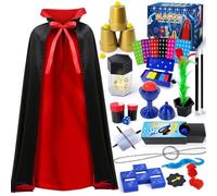 PATIFEED Kit di Magia, Giochi di Magia con Costume da Mago, Trucchi Magici per Bambini di 6 7 8 9 10 11 12 Anni