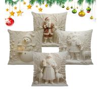 Patifirst Foderi Per Cuscini - Moderno Natalizio 43 x 43 cm - Set Di Cuscini Decorativi - E Moderno Per La Casa, La Camera Da, Il Soggiorno, Il Divano, La Terrazza, La