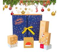 Patifirst Scatole Vuote per Conto alla Rovescia | Conteggio alla Rovescia di 24 Giorni per Natale Scatole Vuote | Contenitori Festivi Pieghevoli con Forme Diverse per Ragazzi Ragazze Bambini