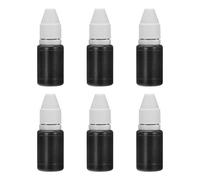 PATIKIL 0.33Oz Ricarica Inchiostro Per Timbri E Cuscinetti, 6Pezzi 10Ml Ricarica Inchiostro Per Timbri Ufficio Timbri Autoinchiostranti Timbro Data Scrapbooking, Nero