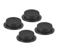 PATIKIL 0.49" LED Torcia Interruttore Tappo 4pz Silicone Morbido Scarpone Copertura per Spinta Pulsante Interruttore Elettrica Torcia Portatili Torce Fai da te Progetto Nero