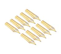 PATIKIL 0.5-0.7mm Linea Larghezza Stilografica Penna Pennino Sostituzione, 10pz 304 Inox Acciaio Inchiostro Intingi Calligrafia Penna Pennino per Disegno Scrittura, 2 Colori