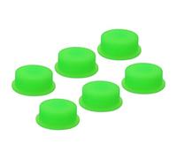 PATIKIL 0.57" LED Torcia Interruttore Tappo 6pz Silicone Morbido Scarpone Copertura per Spinta Pulsante Interruttore Elettrica Torcia Portatili Torce Fai da te Progetto Luminoso Verde