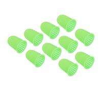 PATIKIL 0.59 Pollici Gomma Dita Punte 10pz Silicone Pollice Polpastrelli Protezione Coprisupporti Cuscinetti Ditale per Ufficio Conteggio Ordinamento Cucito Verde Piccolo Dimensione