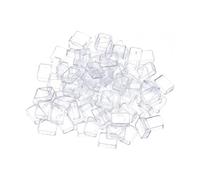 PATIKIL 0.5ml Watercolor Pans, Confezione da 100 Mezze Vaschette Vuote in Plastica per Acquerelli Olii e Pittura Acrilica, Custodia da Viaggio Stile 2, Trasparente