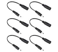 PATIKIL 0,6 Piedi DC 5,5x2,1mm Femmina a DC 3,0x1,1mm Maschio Cavo di Alimentazione, 6pz Adattatore Cavo Ricarica Connettore per Luce Ventilatori Altoparlante Lampada Tavolo, Nero
