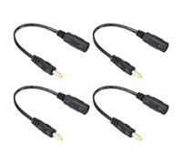 PATIKIL 0,6 Piedi DC 5,5x2,1mm Femmina a DC 4,0x1,7mm Maschio Cavo di Alimentazione, 4pz Adattatore Cavo Ricarica Connettore per Luce Ventilatori Altoparlante Lampada Tavolo, Nero