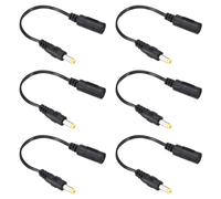 PATIKIL 0,6 Piedi DC 5,5x2,1mm Femmina a DC 4,8x1,7mm Maschio Cavo di Alimentazione, 6pz Adattatore Cavo Ricarica Connettore per Luce Ventilatori Altoparlante Lampada Tavolo, Nero