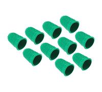 PATIKIL 0.71x1.1 Pollici Gomma Dita Punte 10pz Silicone Pollice Polpastrelli Protezione Coprisupporti Cuscinetti Ditale Impugnature per Ufficio Conteggio Cucito Verde Piccolo Dimensione