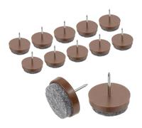 PATIKIL 0.86" Feltrini per Mobili Avvitare, 40 Pz Protezioni per Pavimenti con Chiodi Sulle Gambe Delle Sedie, Scorrevoli Rotondi, Avvitabili per Sedie, Tavoli e Mobili, Marrone