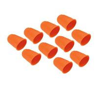 PATIKIL 0.87x1.3 Pollici Gomma Dita Punte 10pz Silicone Pollice Polpastrelli Protezione Coprisupporti Cuscinetti Ditale Impugnature per Ufficio Conteggio Cucito Arancione XL Dimensione
