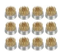 PATIKIL 0,9" Rane Fiori Ikebana Kenzan 12pz Fiori Composizione Strumento Ottone Floreale Rana Spilli Contenitore per Vaso Fiore Composizione Tonalità Oro
